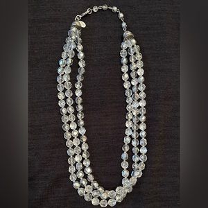 Cookie Lee - Clear Crystal 3 strand necklace